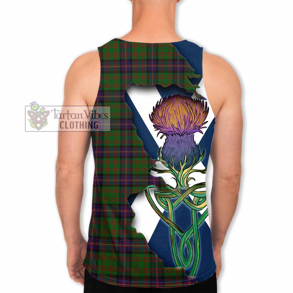 Tartan Vibes Clothing Cochrane Tartan Family Crest Men's Tank Top Scottish Thistle Celtic Inspired