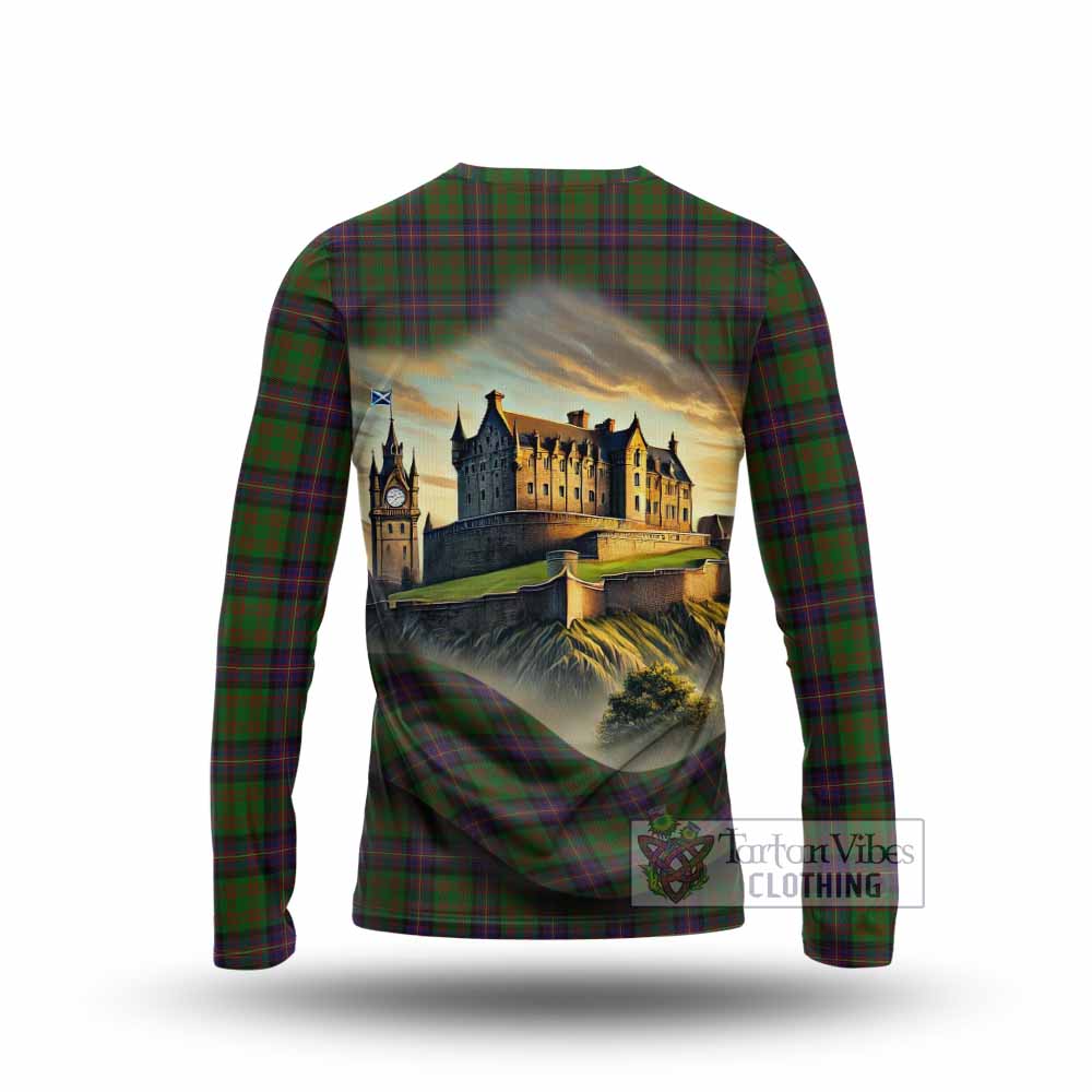 Tartan Vibes Clothing Cochrane Tartan Family Crest Long Sleeve T-Shirt with Scottish Ancient Castle Style