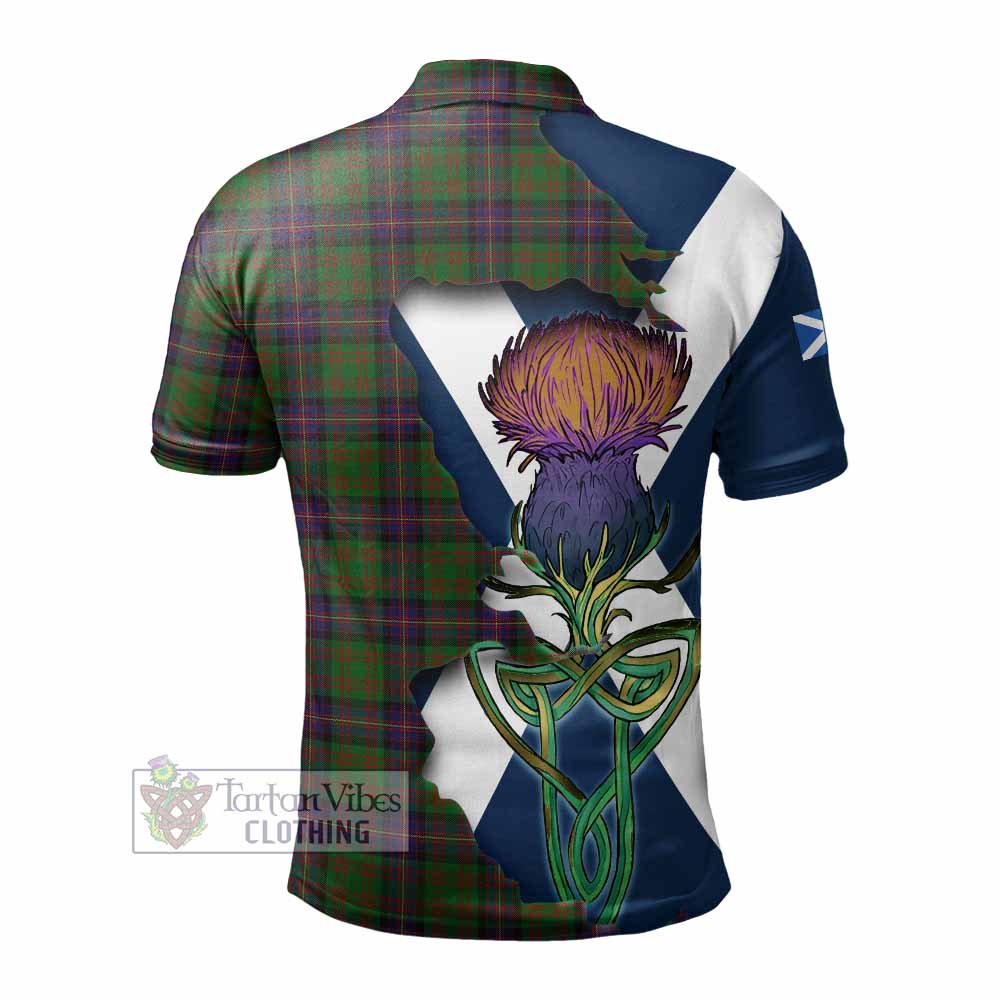 Tartan Vibes Clothing Cochrane Tartan Family Crest Polo Shirt Scottish Thistle Celtic Inspired