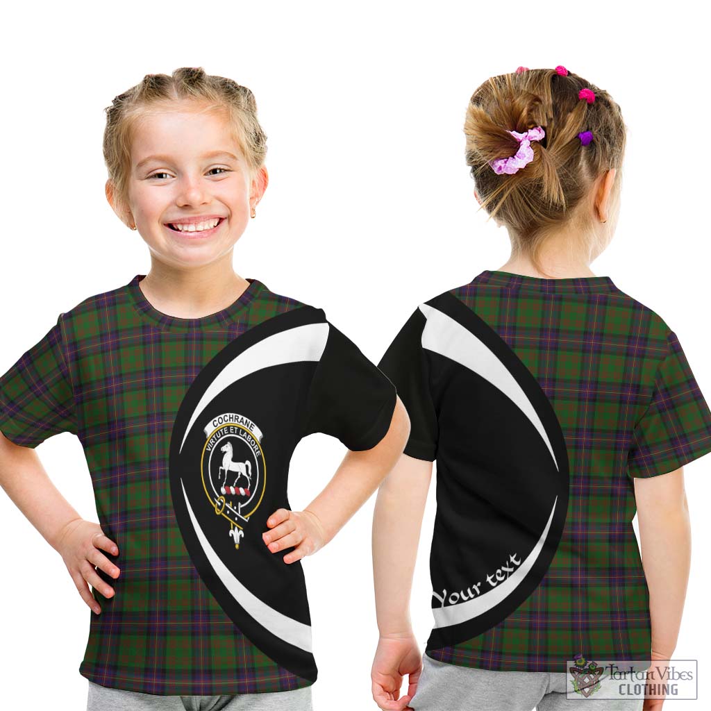 Cochrane Tartan Kid T-Shirt with Family Crest Circle Style - Tartan Vibes Clothing