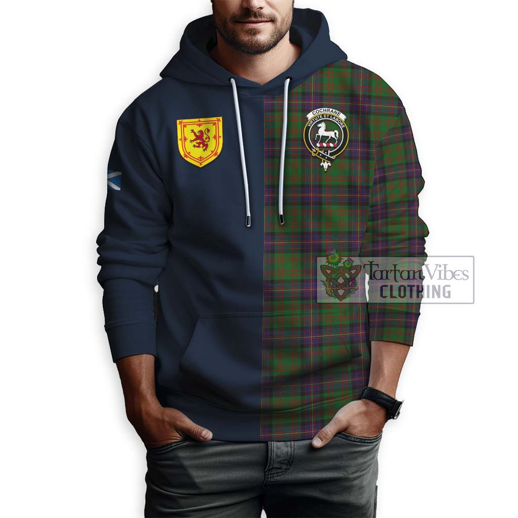 Tartan Vibes Clothing Cochrane Tartan Hoodie with Scottish Lion Royal Arm Half Style