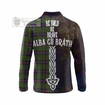 Cochrane Tartan Family Crest Long Sleeve Polo Shirt Alba Gu Brath Be Brave Lion Ancient Style