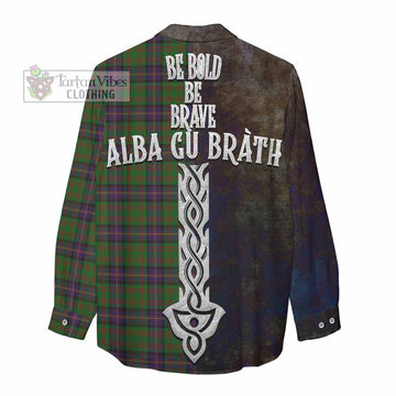 Cochrane Tartan Family Crest Women's Casual Shirt Alba Gu Brath Be Brave Lion Ancient Style