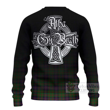 Tartan Vibes Clothing Cochrane Tartan Knitted Sweater Featuring Alba Gu Brath Family Crest Celtic Inspired