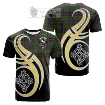 Cochrane Tartan Cotton T-shirt with Family Crest and Celtic Symbol Style