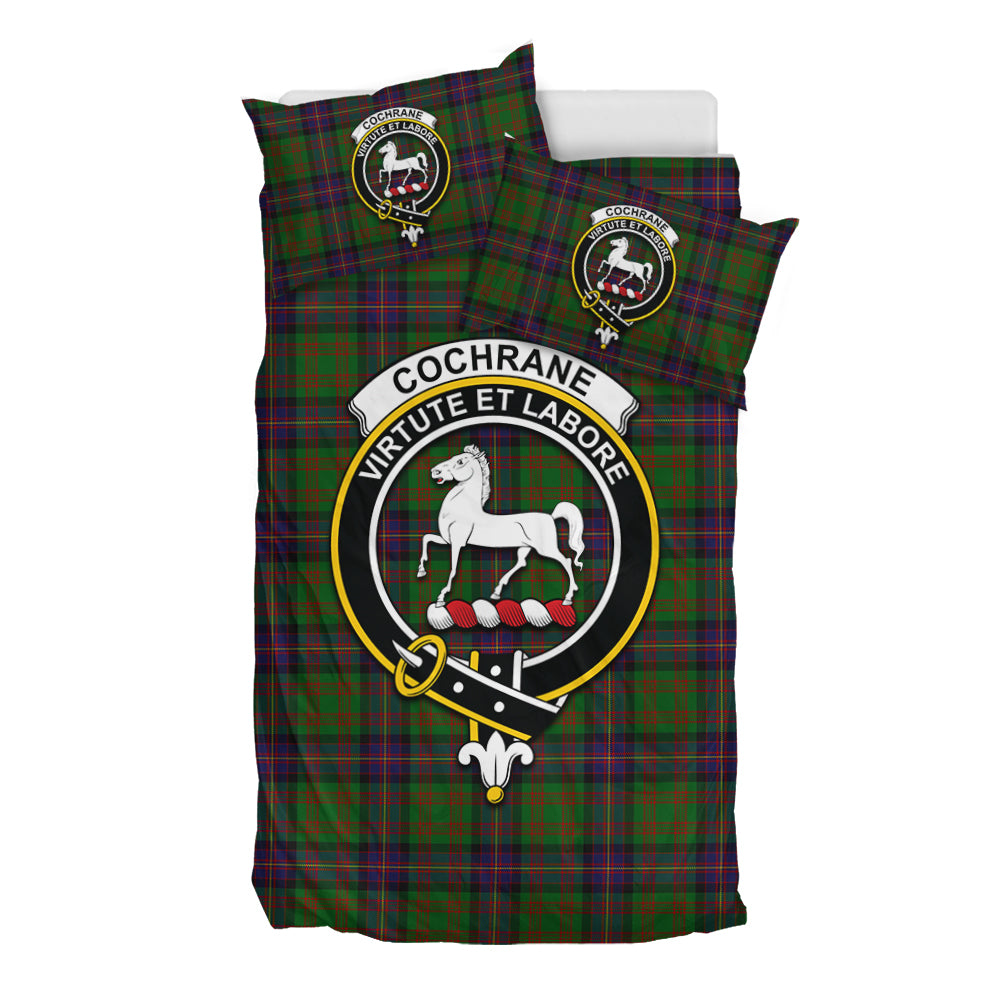 Cochrane Tartan Bedding Set with Family Crest - Tartan Vibes Clothing