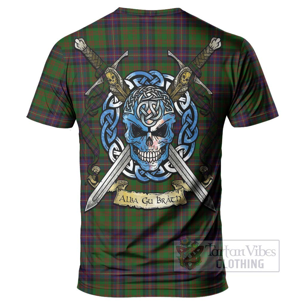 Cochrane Tartan T-Shirt with Family Crest Celtic Skull Style - Tartan Vibes Clothing