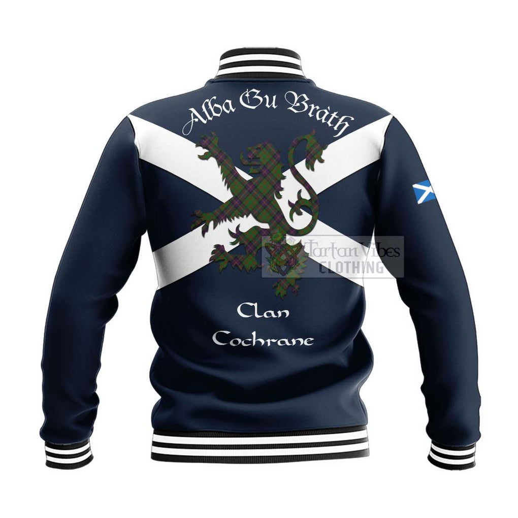 Tartan Vibes Clothing Cochrane Tartan Lion Rampant Baseball Jacket – Proudly Display Your Heritage with Alba Gu Brath and Clan Name