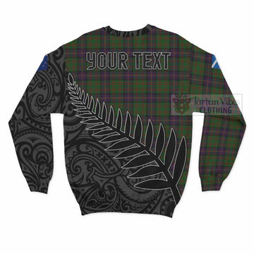 Tartan Vibes Clothing Cochrane Crest Tartan Sweatshirt with New Zealand Silver Fern Half Style