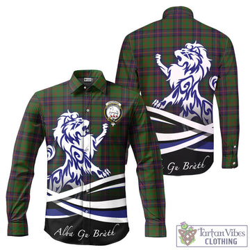 Cochrane Tartan Long Sleeve Button Up Shirt with Alba Gu Brath Regal Lion Emblem