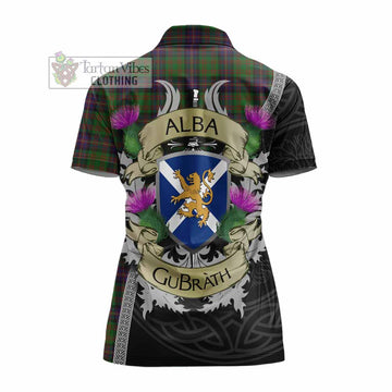 Cochrane Tartan Family Crest Women's Polo Shirt Lion Rampant Royal Thistle Shield Celtic Inspired