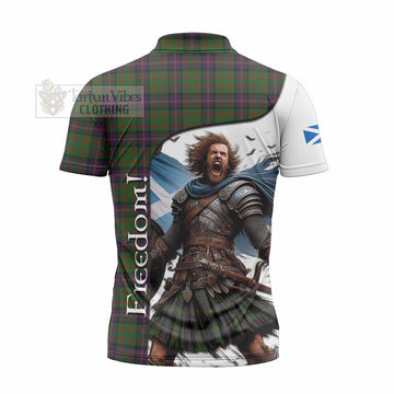 Tartan Vibes Clothing Cochrane Crest Tartan Zipper Polo Shirt Inspired by the Freedom of Scottish Warrior