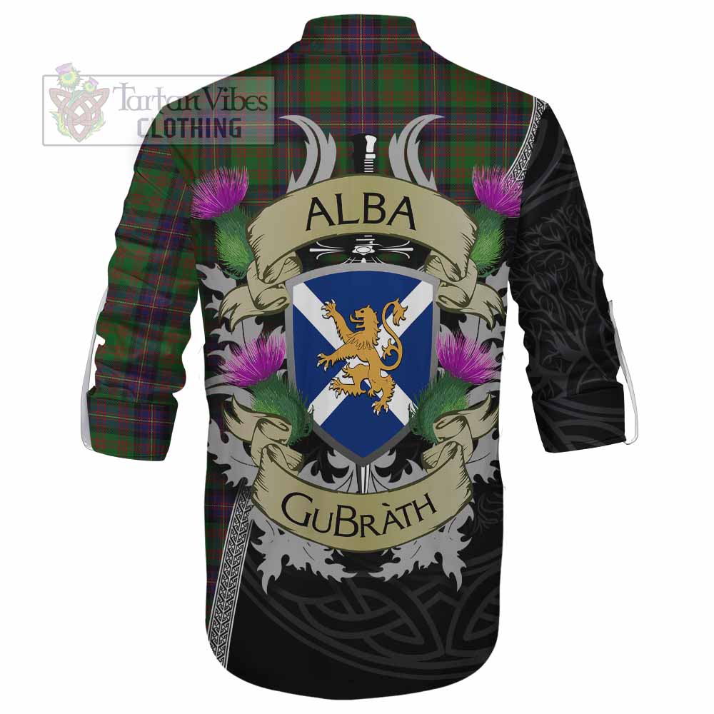 Tartan Vibes Clothing Cochrane Tartan Family Crest Ghillie Kilt Shirt Lion Rampant Royal Thistle Shield Celtic Inspired