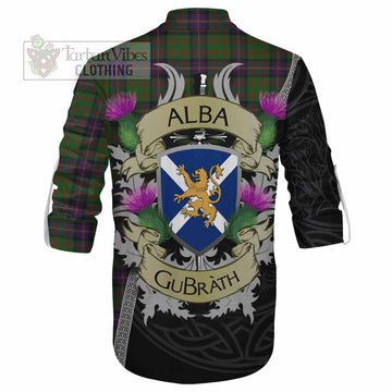 Tartan Vibes Clothing Cochrane Tartan Family Crest Ghillie Kilt Shirt Lion Rampant Royal Thistle Shield Celtic Inspired