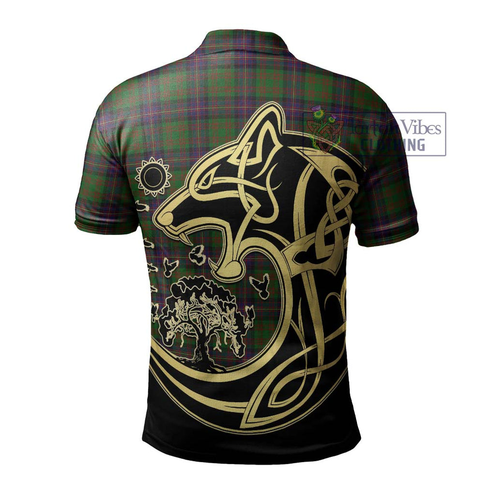 Cochrane Tartan Polo Shirt with Family Crest Celtic Wolf Style - Tartan Vibes Clothing