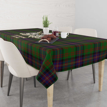 Cochrane Tartan Tablecloth with Clan Crest and the Golden Sword of Courageous Legacy