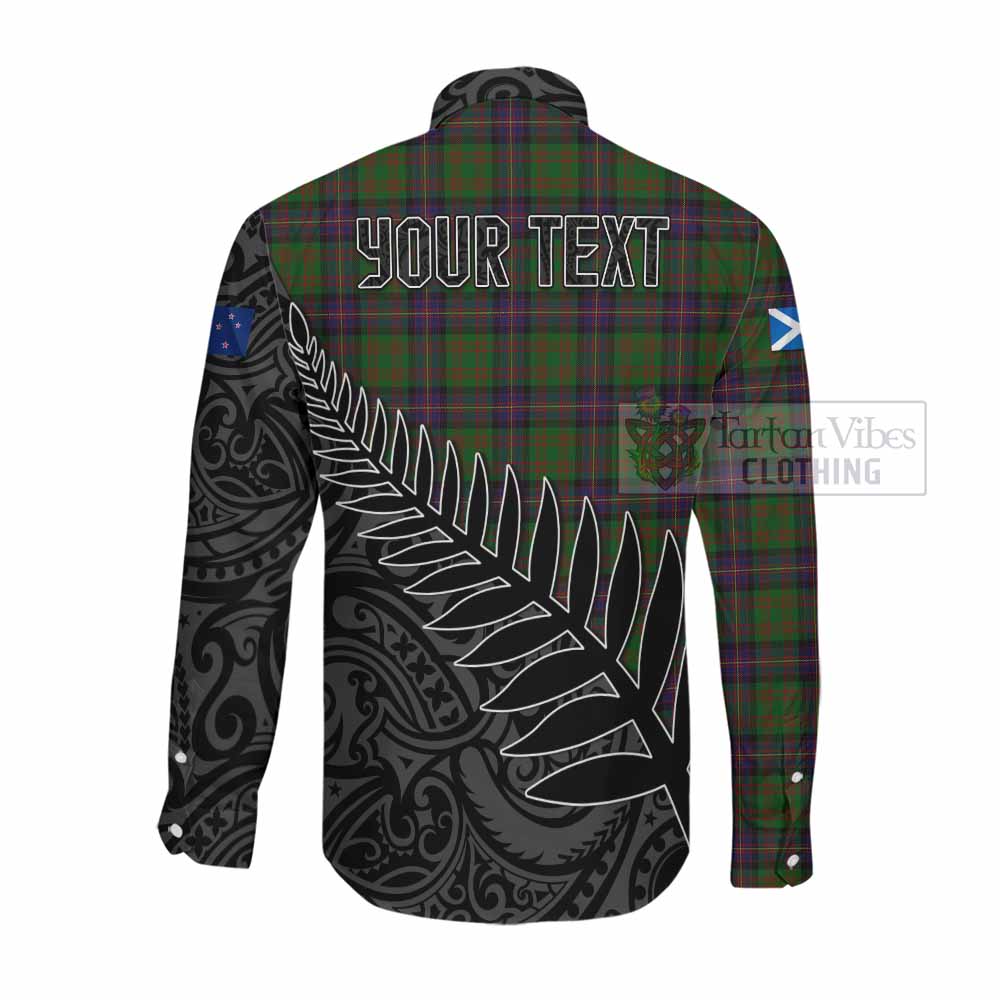 Cochrane Crest Tartan Long Sleeve Button Shirt with New Zealand Silver Fern Half Style Men's Shirt - Tartan Vibes Clothing