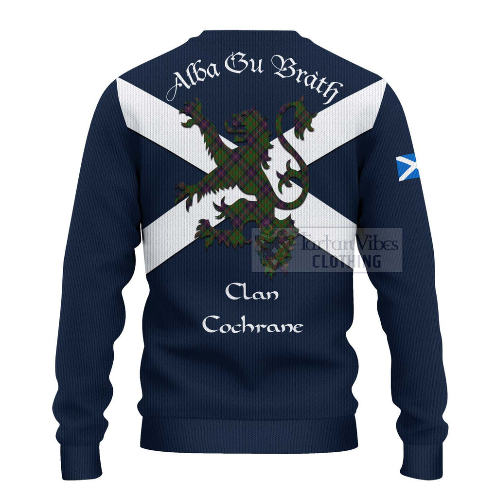 Tartan Vibes Clothing Cochrane Tartan Lion Rampant Knitted Sweater – Proudly Display Your Heritage with Alba Gu Brath and Clan Name