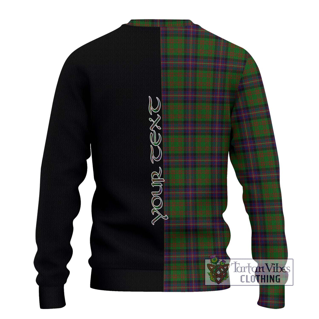 Cochrane Tartan Knitted Sweater with Family Crest and Half Of Me Style - Tartanvibesclothing Shop