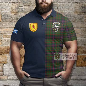 Cochrane Tartan Polo Shirt Alba with Scottish Lion Royal Arm Half Style