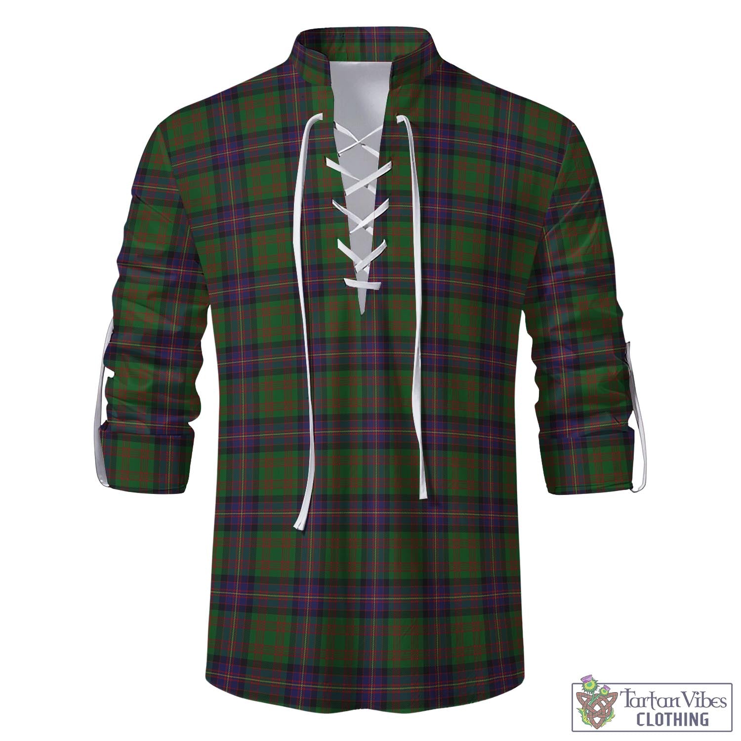 Tartan Vibes Clothing Cochrane Tartan Men's Scottish Traditional Jacobite Ghillie Kilt Shirt