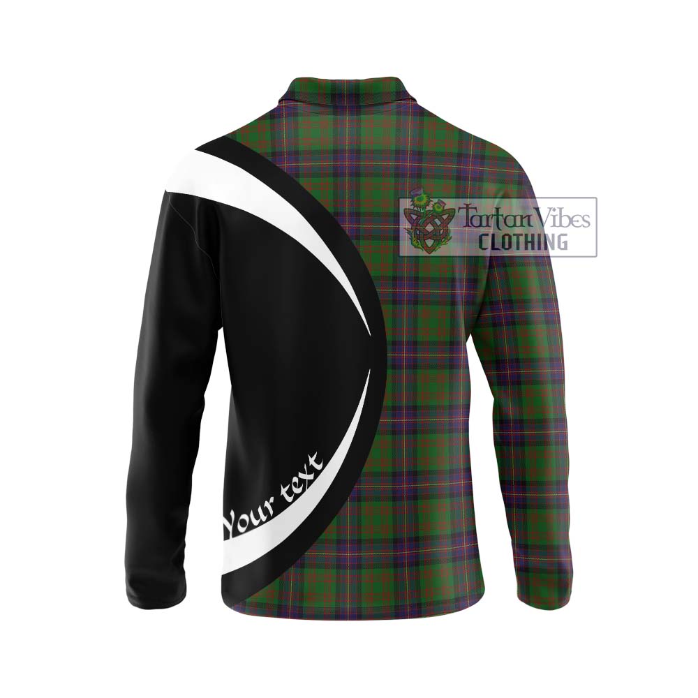 Cochrane Tartan Long Sleeve Polo Shirt with Family Crest Circle Style - Tartan Vibes Clothing