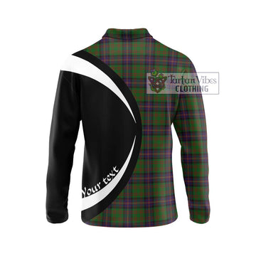 Cochrane Tartan Long Sleeve Polo Shirt with Family Crest Circle Style - Tartan Vibes Clothing