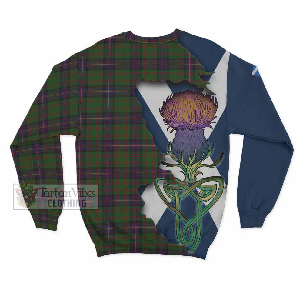Tartan Vibes Clothing Cochrane Tartan Family Crest Sweatshirt Scottish Thistle Celtic Inspired