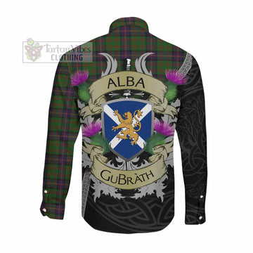 Cochrane Tartan Family Crest Long Sleeve Button Shirt Lion Rampant Royal Thistle Shield Celtic Inspired