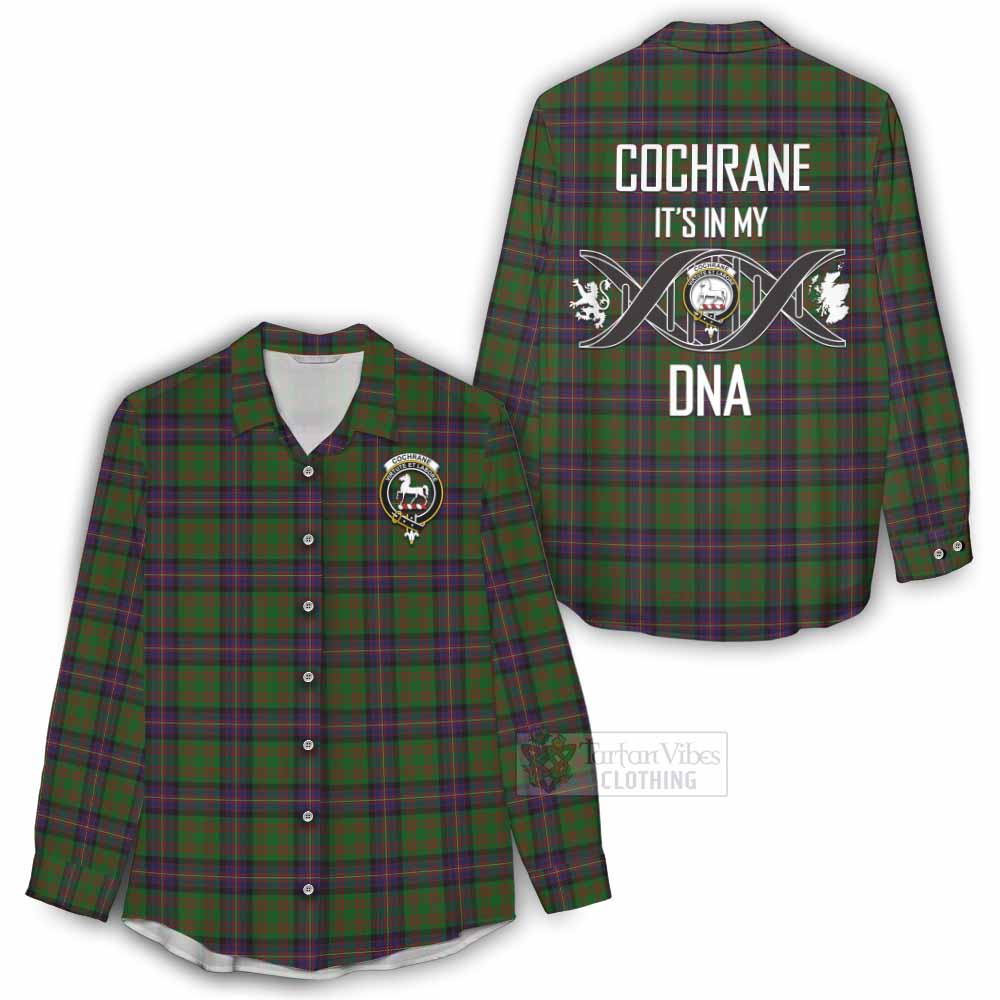 Tartan Vibes Clothing Cochrane Tartan Women's Casual Shirt with Family Crest DNA In Me Style