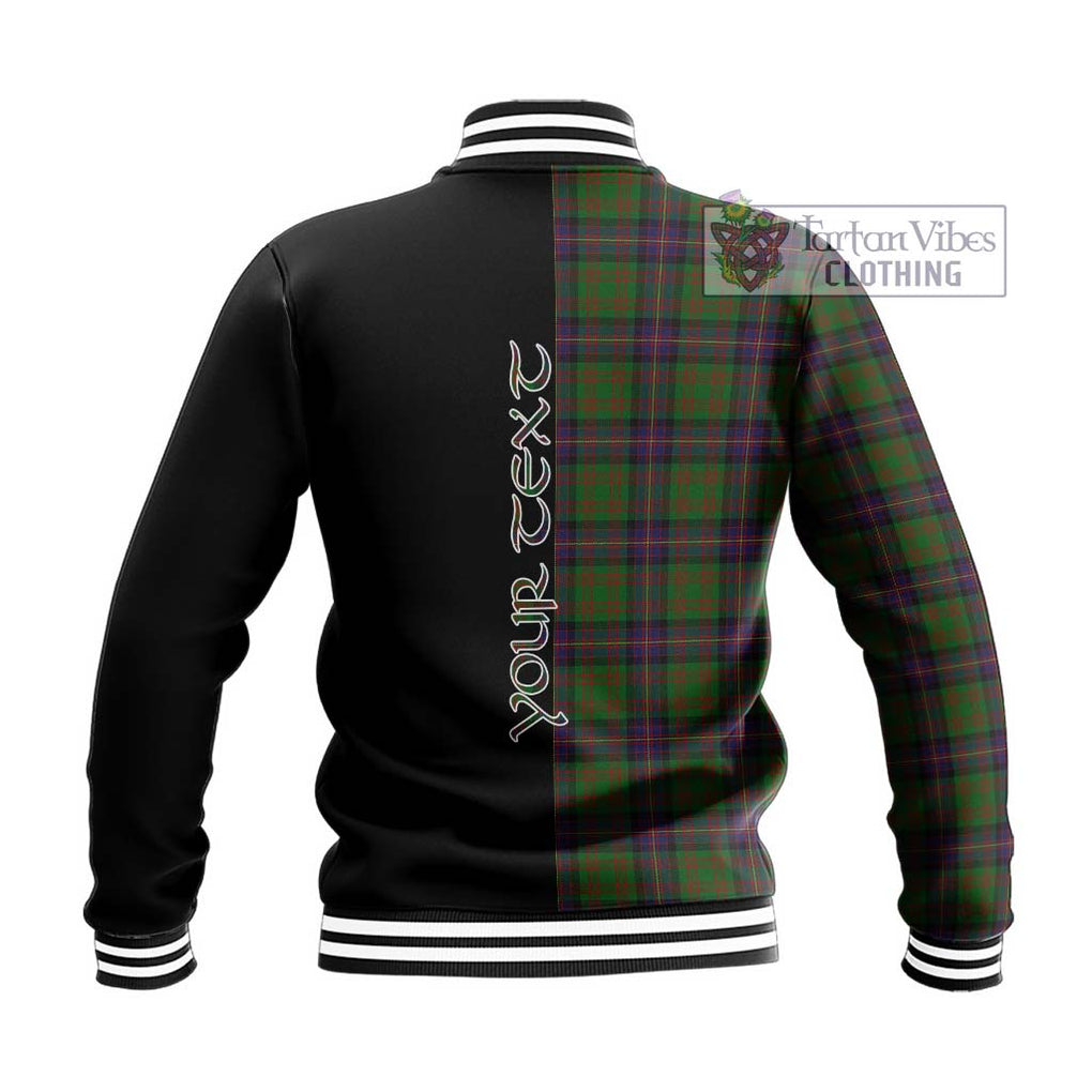 Cochrane Tartan Baseball Jacket with Family Crest and Half Of Me Style - Tartanvibesclothing Shop