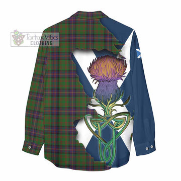 Cochrane Tartan Family Crest Women's Casual Shirt Scottish Thistle Celtic Inspired