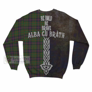Tartan Vibes Clothing Cochrane Tartan Family Crest Sweatshirt Alba Gu Brath Be Brave Lion Ancient Style