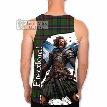 Tartan Vibes Clothing Cochrane Crest Tartan Men's Tank Top Inspired by the Freedom of Scottish Warrior