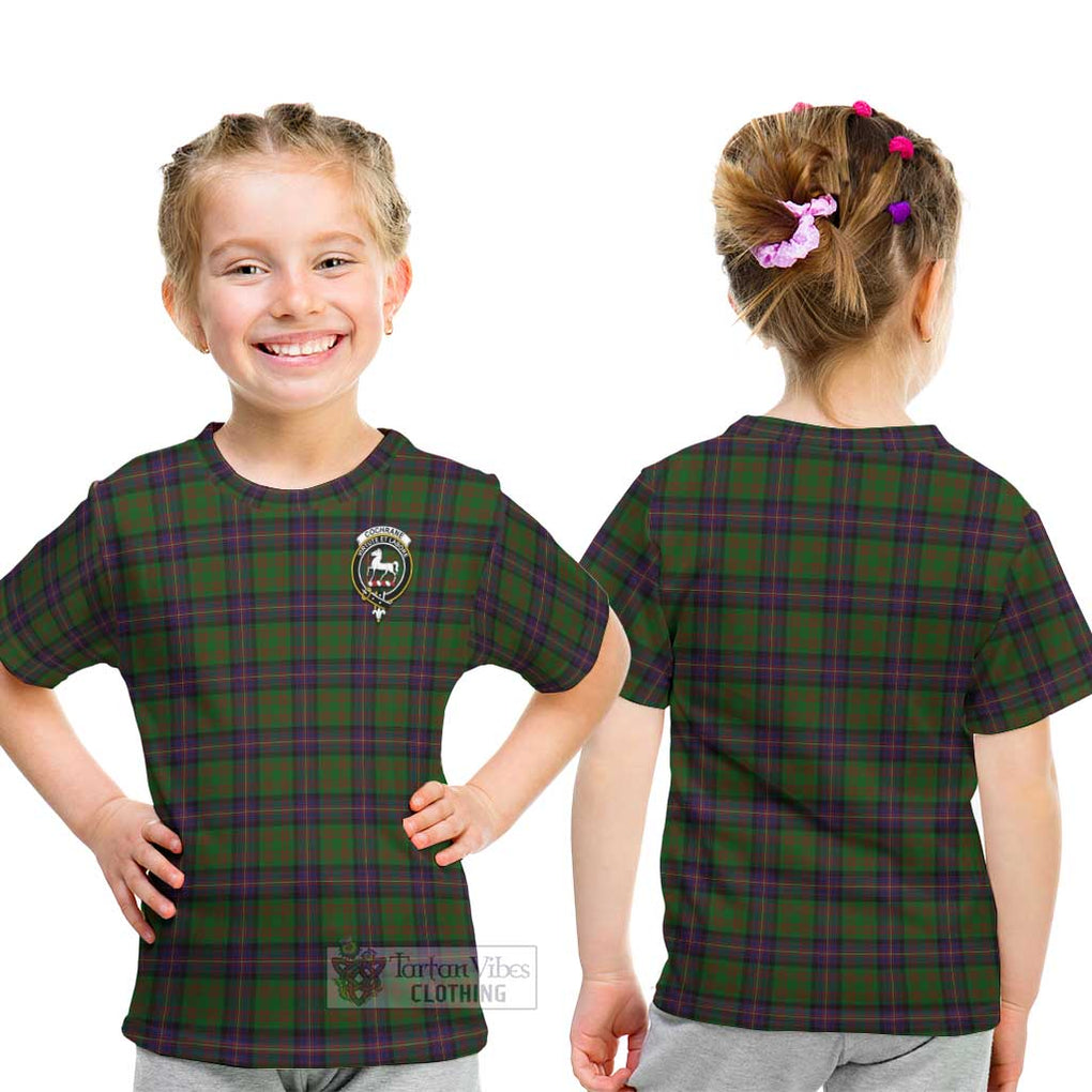 Cochrane Tartan Kid T-Shirt with Family Crest - Tartanvibesclothing Shop