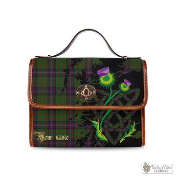 Cochrane Tartan Waterproof Canvas Bag with Scotland Map and Thistle Celtic Accents