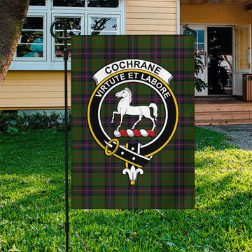 Cochrane Tartan Garden Flag with Family Crest