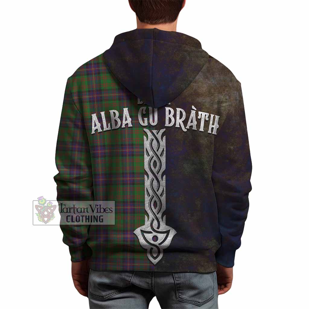 Tartan Vibes Clothing Cochrane Tartan Family Crest Hoodie Alba Gu Brath Be Brave Lion Ancient Style