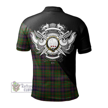 Cochrane Tartan Polo Shirt with Family Crest and Military Logo Style - Tartan Vibes Clothing