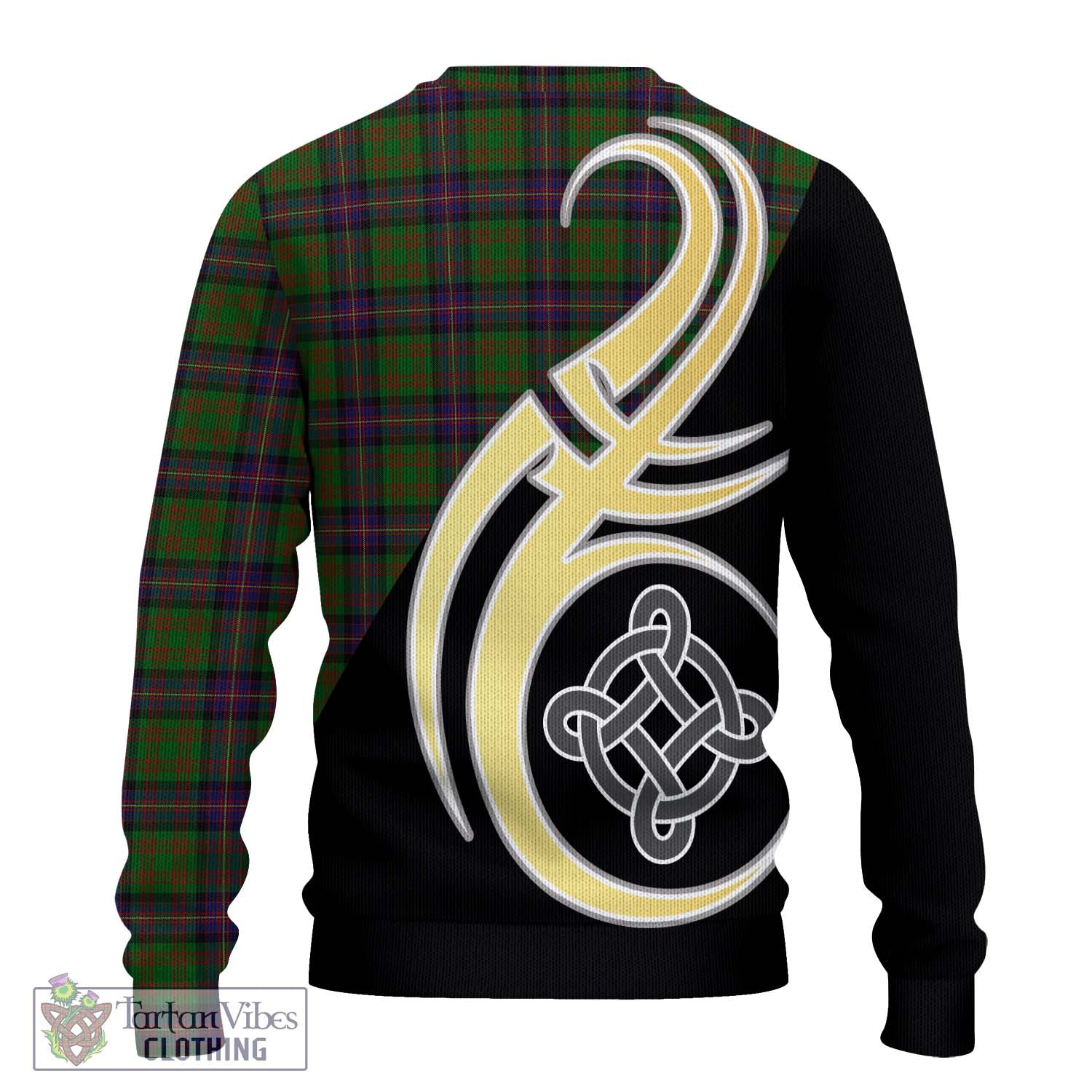 Cochrane Tartan Knitted Sweater with Family Crest and Celtic Symbol Style - Tartan Vibes Clothing