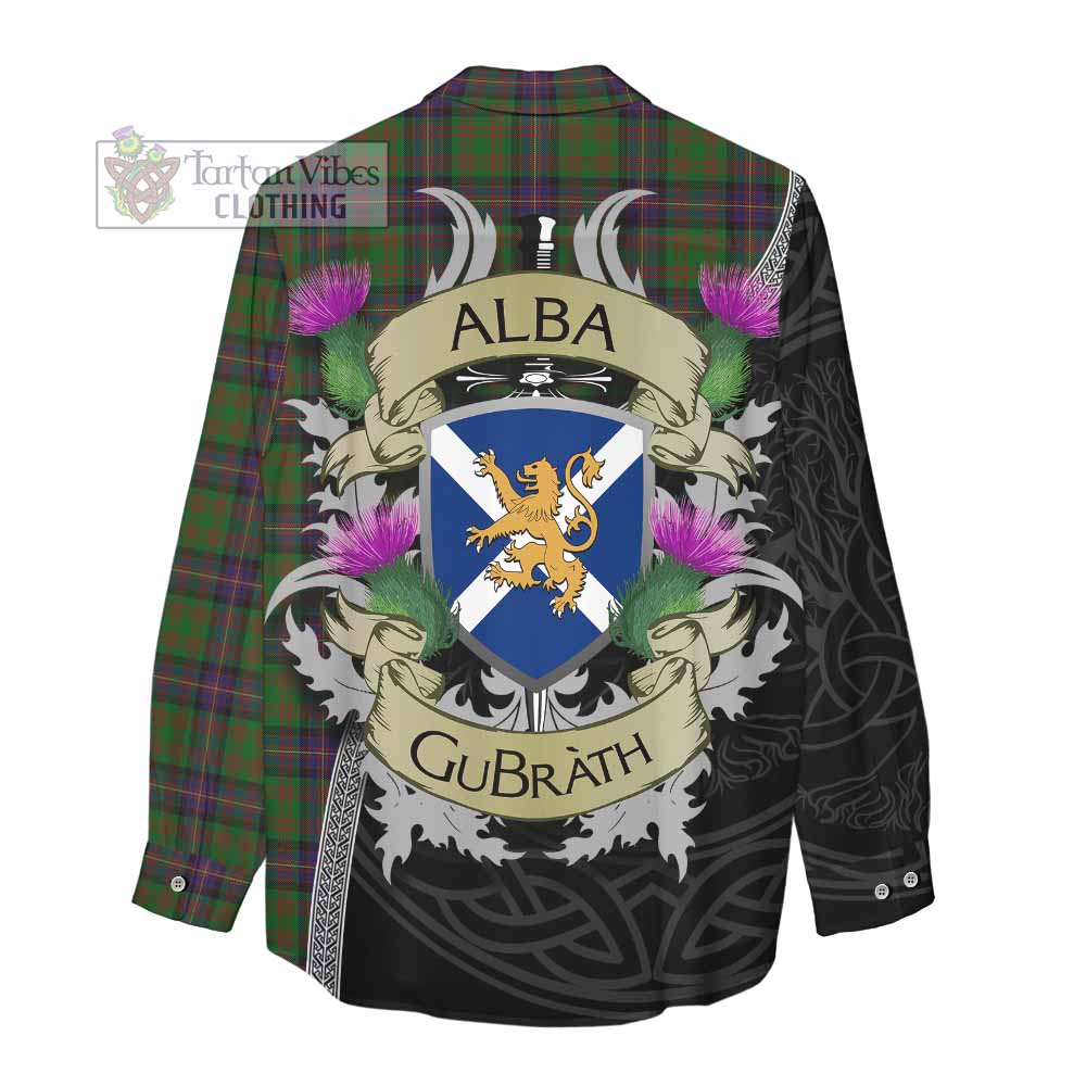 Tartan Vibes Clothing Cochrane Tartan Family Crest Women's Casual Shirt Lion Rampant Royal Thistle Shield Celtic Inspired