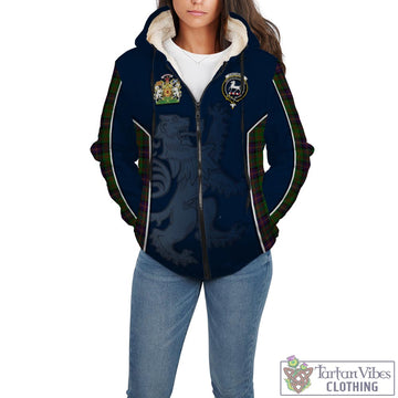 Cochrane Tartan Sherpa Hoodie with Family Crest and Lion Rampant Vibes Sport Style