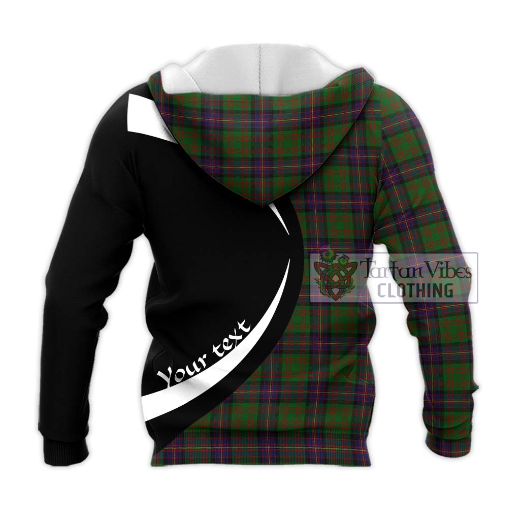 Cochrane Tartan Knitted Hoodie with Family Crest Circle Style - Tartan Vibes Clothing
