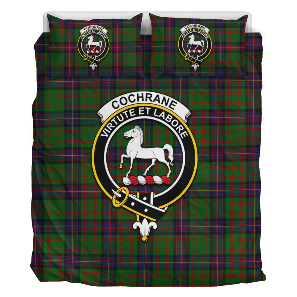 Cochrane Tartan Bedding Set with Family Crest - Tartan Vibes Clothing