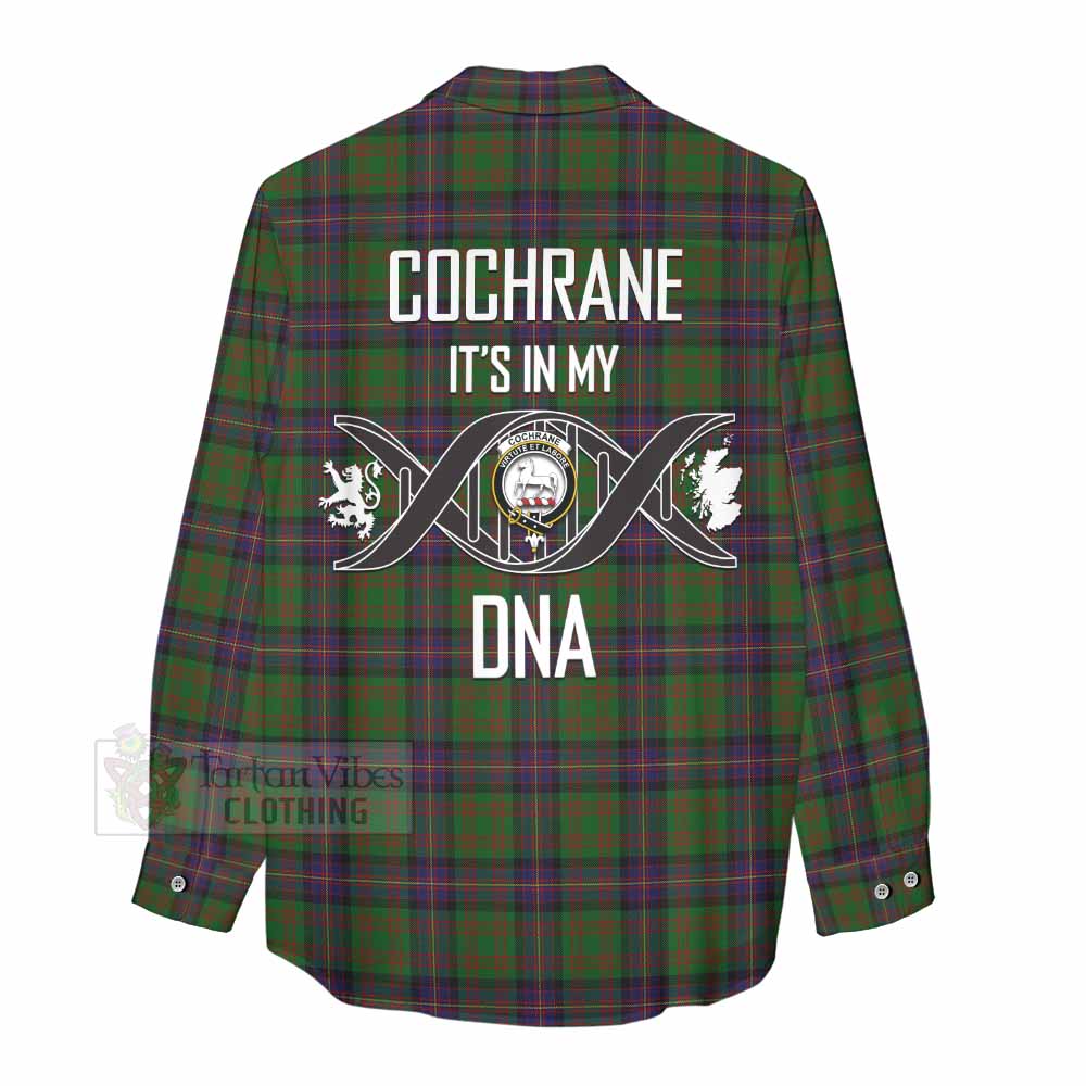 Tartan Vibes Clothing Cochrane Tartan Women's Casual Shirt with Family Crest DNA In Me Style