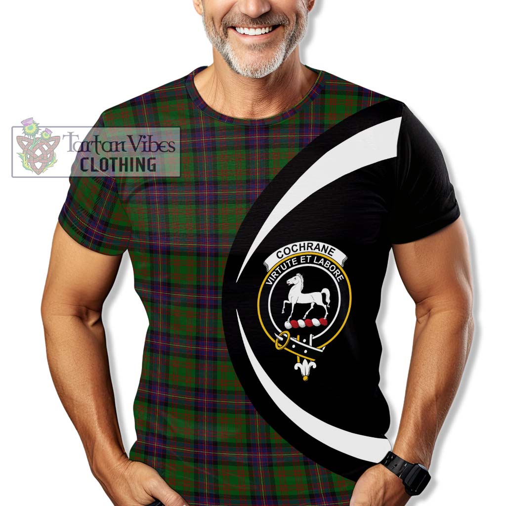 Cochrane Tartan T-Shirt with Family Crest Circle Style - Tartan Vibes Clothing