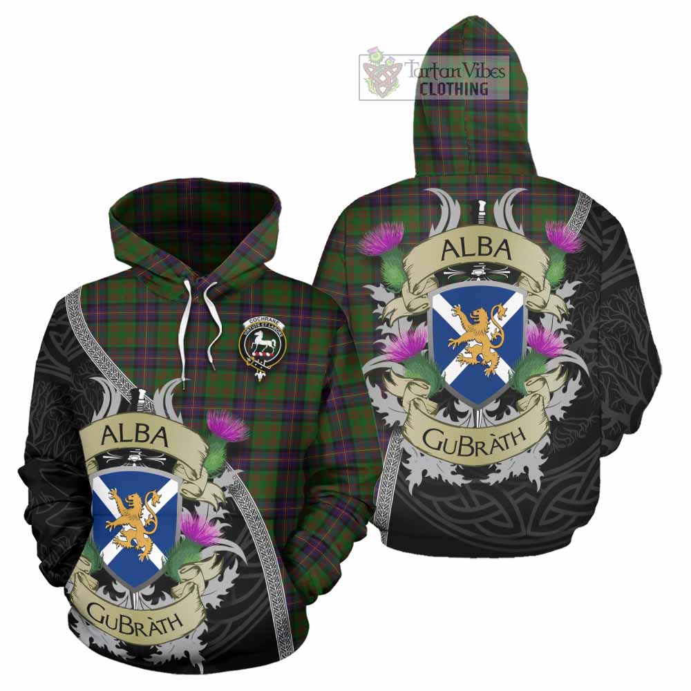 Tartan Vibes Clothing Cochrane Tartan Family Crest Hoodie Lion Rampant Royal Thistle Shield Celtic Inspired