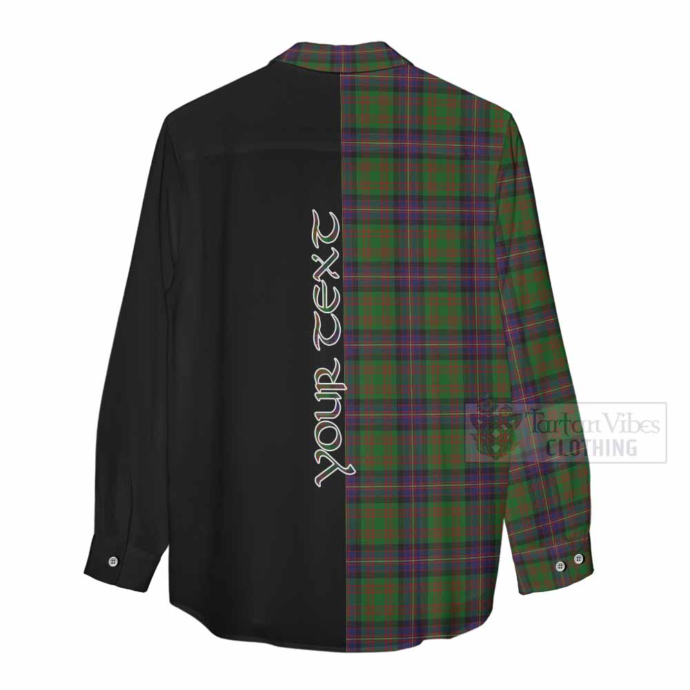 Tartan Vibes Clothing Cochrane Tartan Women's Casual Shirt with Family Crest and Half Of Me Style