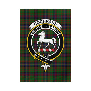 Cochrane Tartan Garden Flag with Family Crest