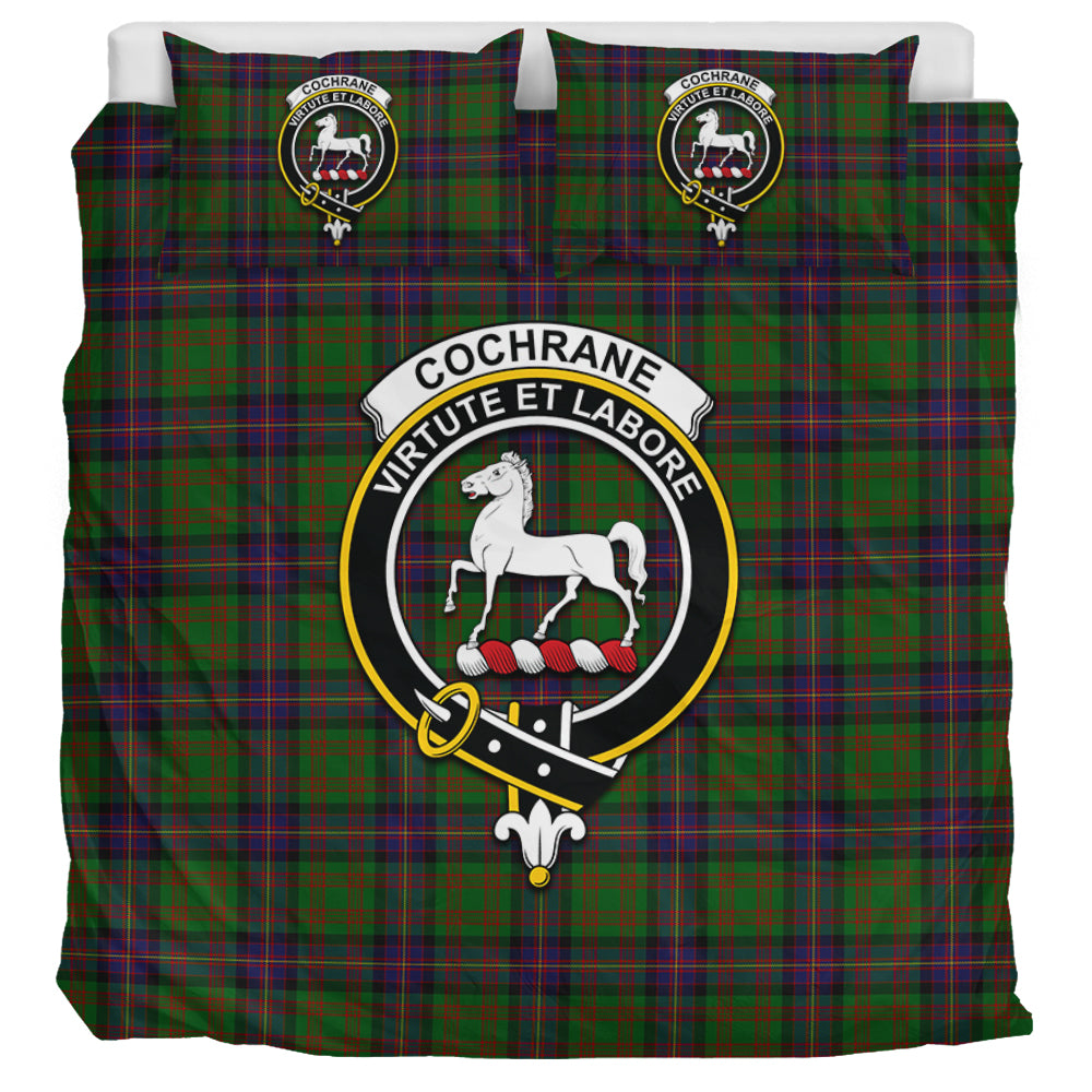 Cochrane Tartan Bedding Set with Family Crest UK Bedding Set UK Super King 104*94 inch - Tartan Vibes Clothing